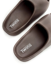 Twins foam beach and street slippers chocolate