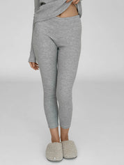 Leggings waffle knit gray