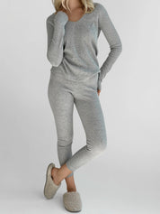 Longsleeve raglan knitwear waffle grey
