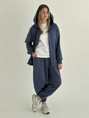 Cotton Pants knitwear 3-thread blue