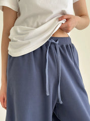 Cotton Pants knitwear 3-thread blue