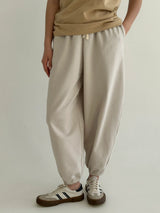 Cotton Pants knitwear 3-thread beige