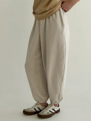 Cotton Pants knitwear 3-thread beige