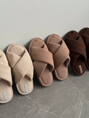 Women's slippers HS-VL velvet chocolate