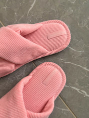 Women's slippers HS-VL velvet pink
