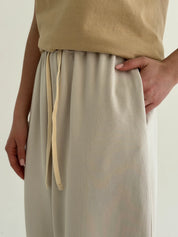 Cotton Pants knitwear 3-thread beige