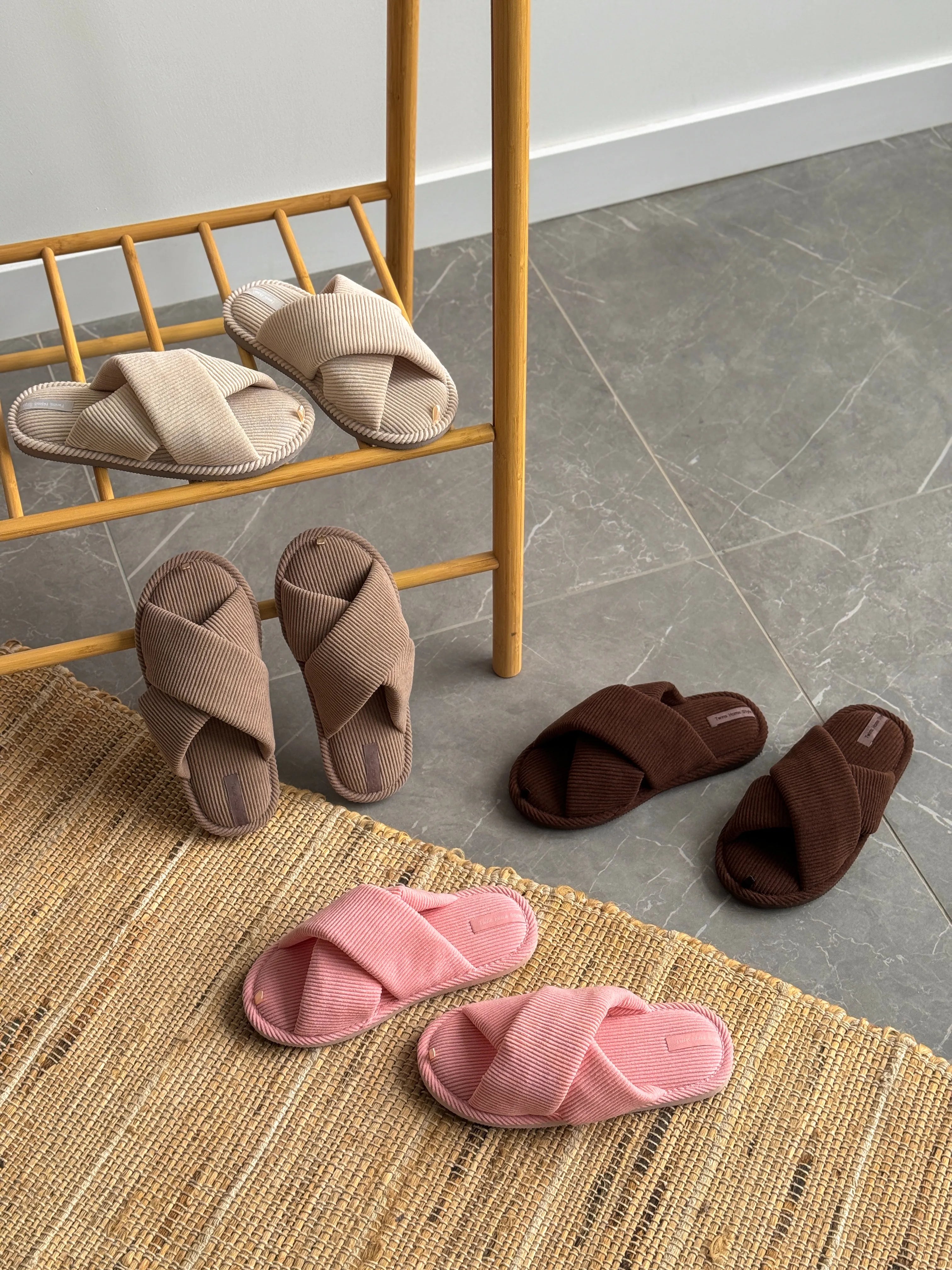 Women's slippers HS-VL velvet chocolate
