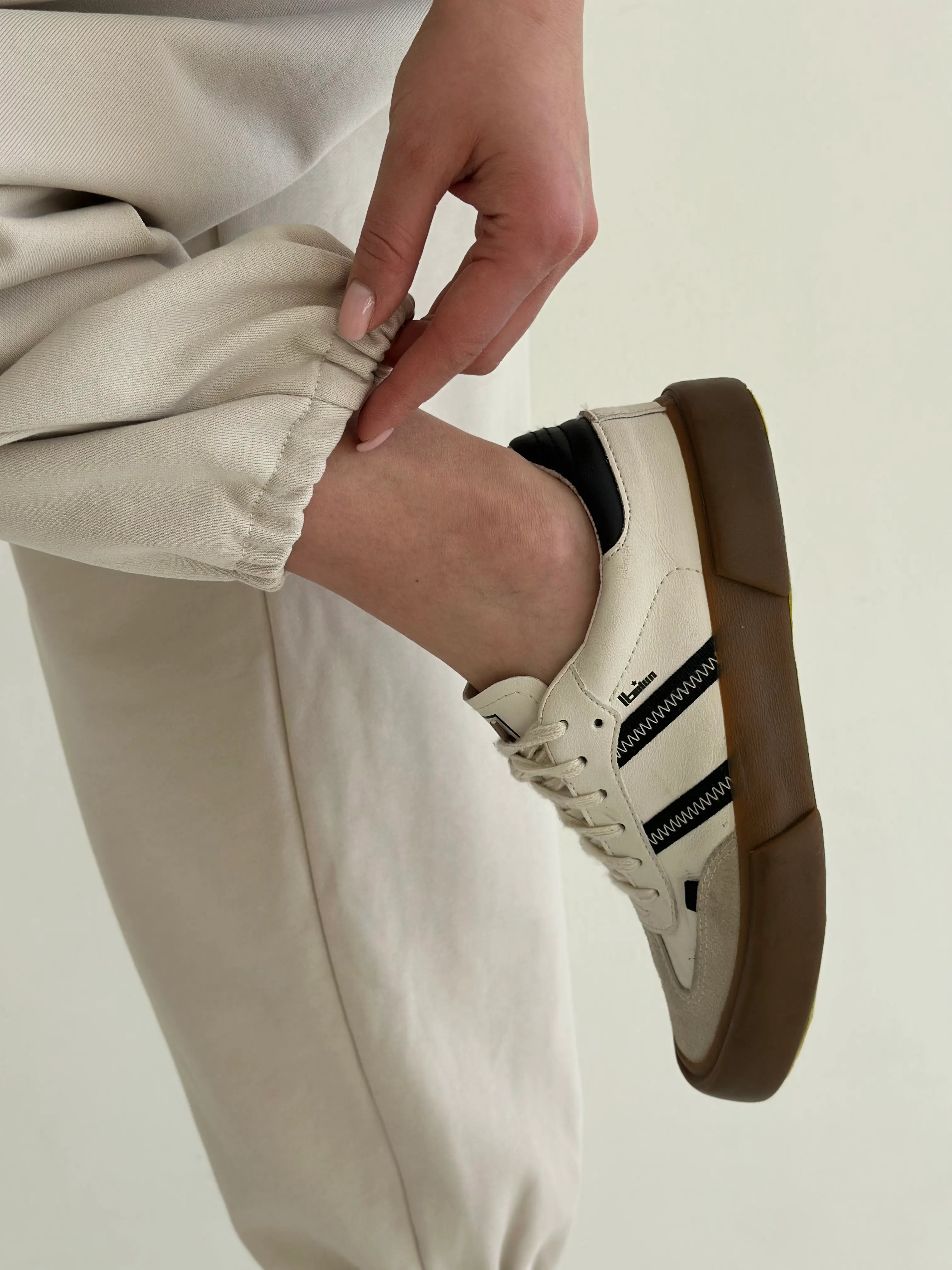 Cotton Pants knitwear 3-thread beige