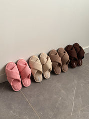 Women's slippers HS-VL velveteen milk