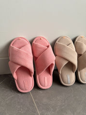 Women's slippers HS-VL velvet pink