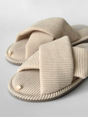 Women's slippers HS-VL velveteen milk