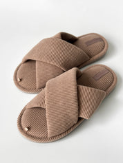 Women's slippers HS-VL mocha velvet
