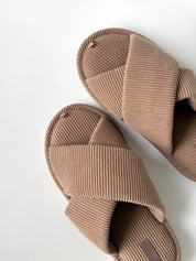 Women's slippers HS-VL mocha velvet