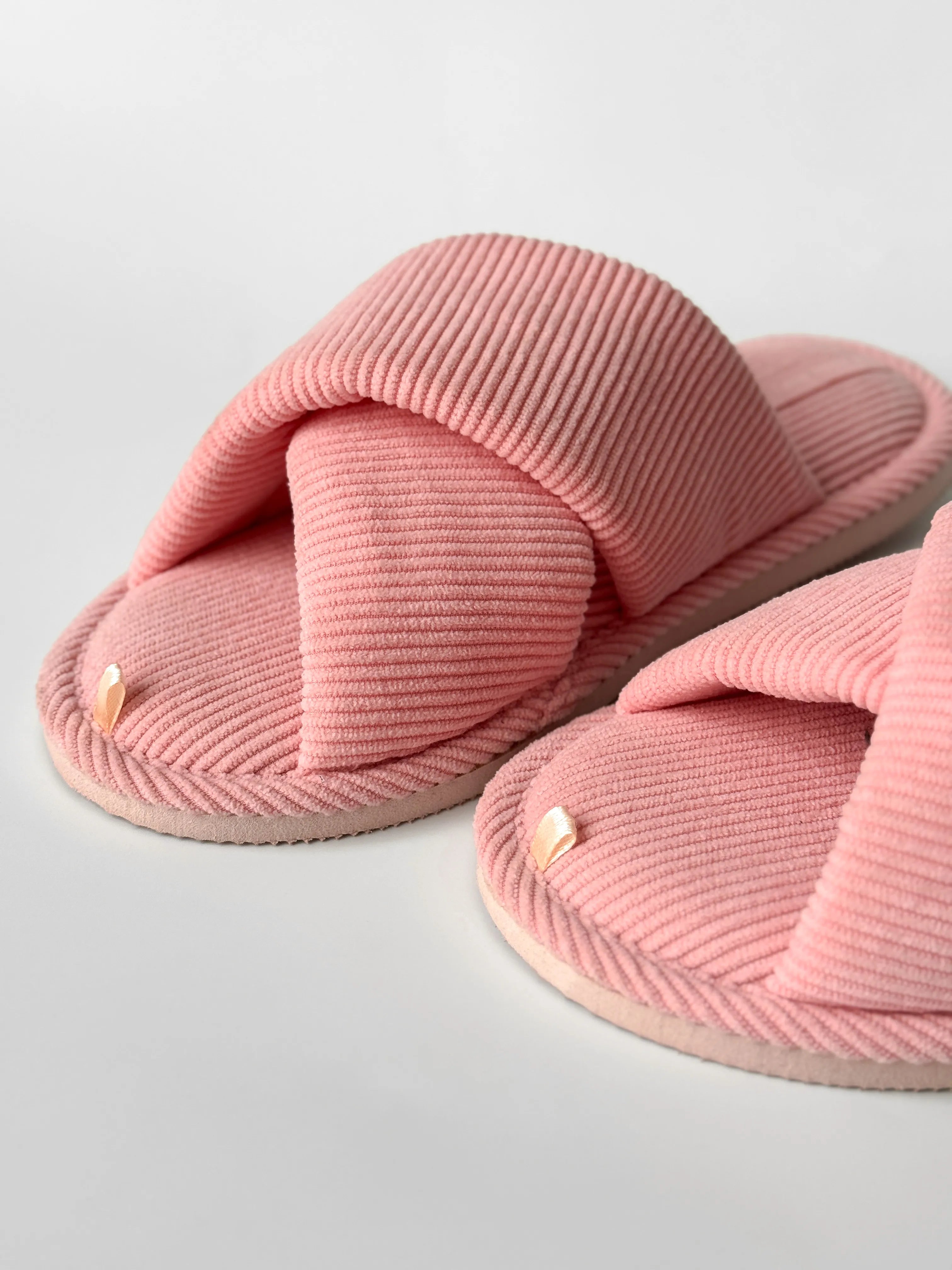 Women's slippers HS-VL velvet pink