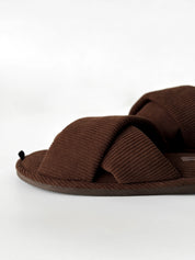 Women's slippers HS-VL velvet chocolate
