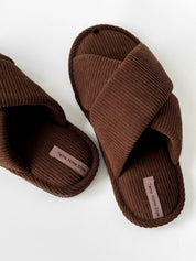 Women's slippers HS-VL velvet chocolate