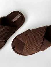 Women's slippers HS-VL velvet chocolate