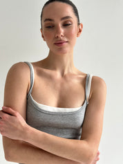 Knitwear “Tenderness” Tank top, gray