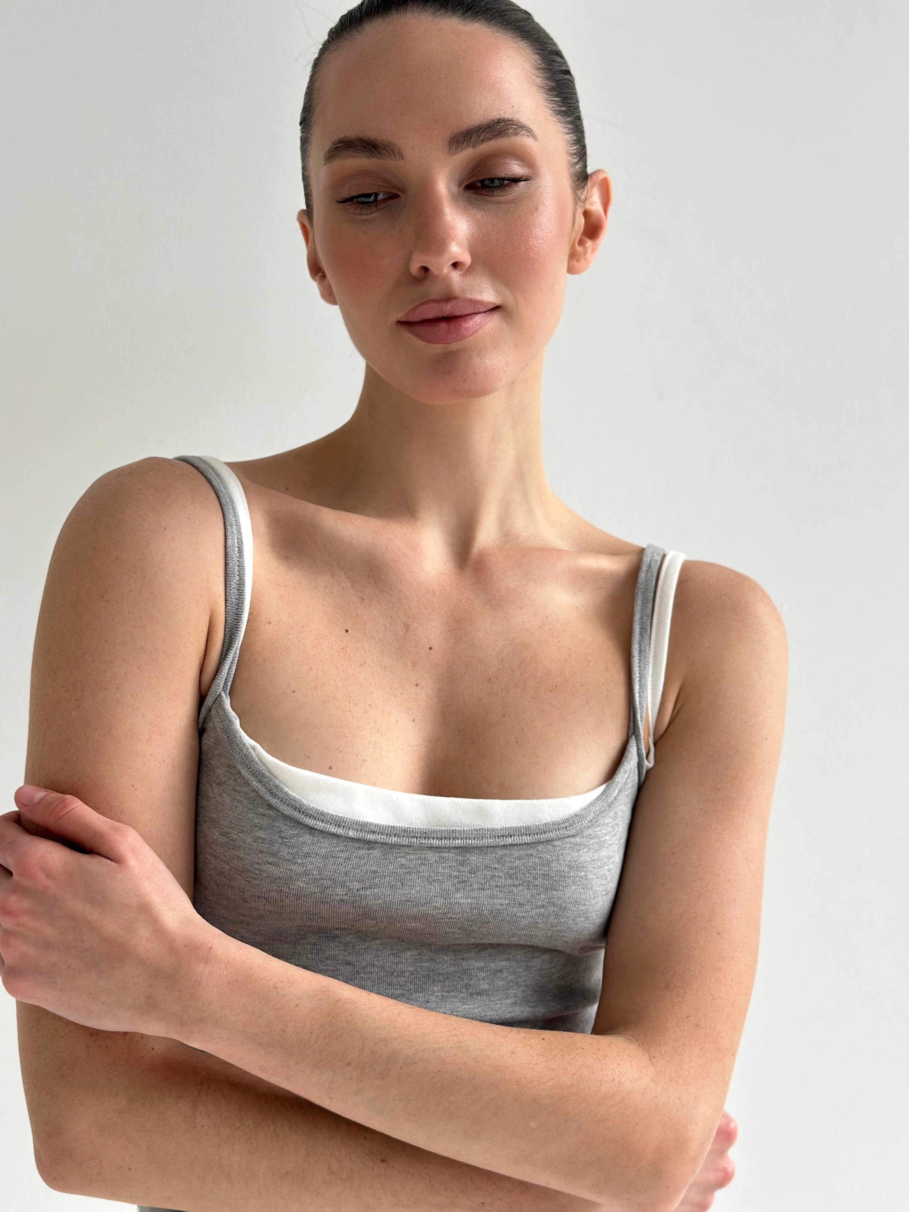 Knitwear “Tenderness” Tank top, gray