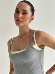 Knitwear “Tenderness” Tank top, gray