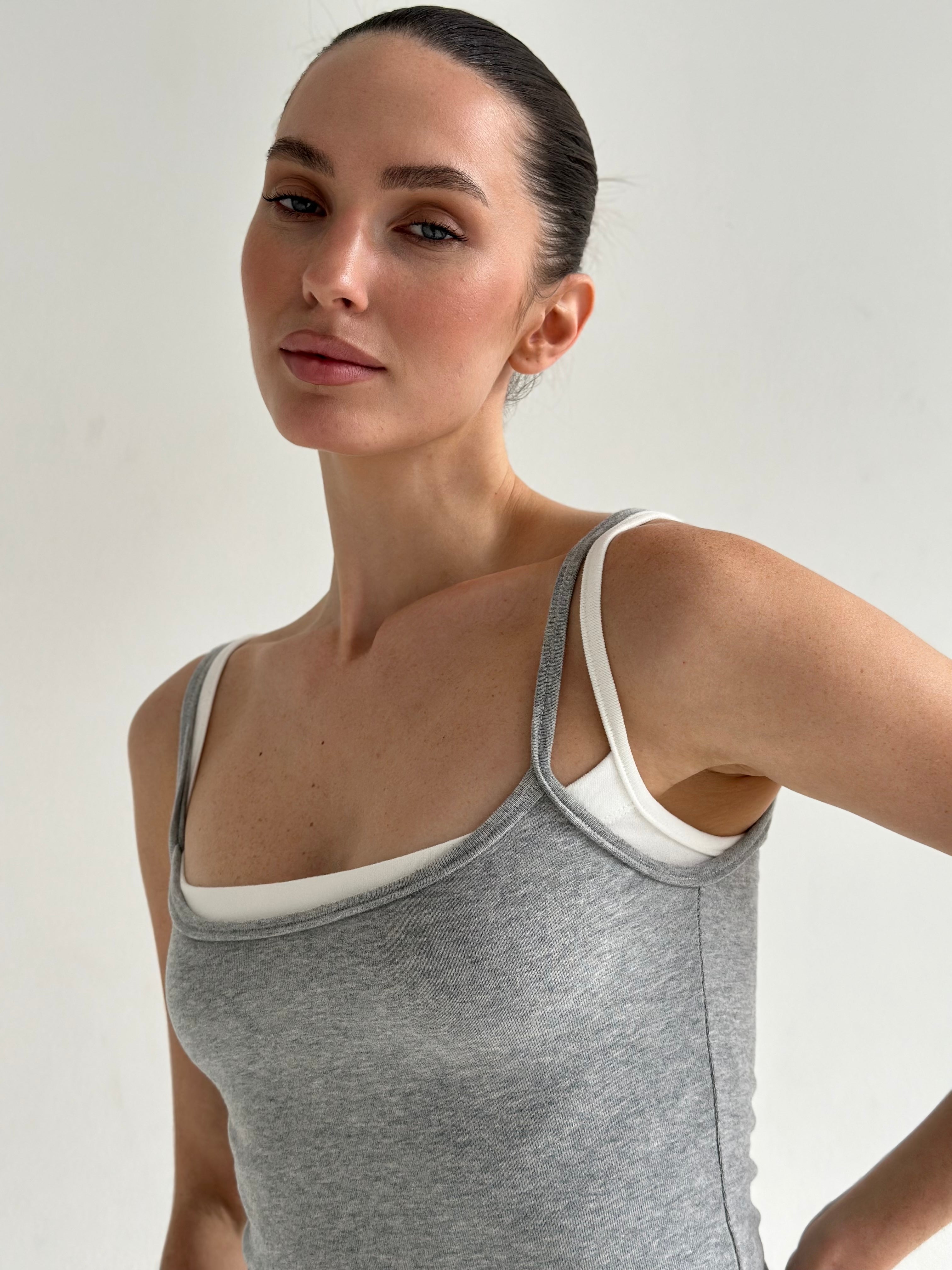 Knitwear “Tenderness” Tank top, gray