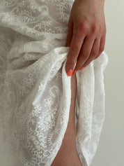 Midi skirt, Turkish cucumber, milky cambric