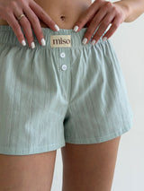 Mono cambric shorts, small braid, olive