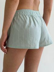 Mono cambric shorts, small braid, olive