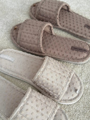 Women's slippers HS-VL points beige