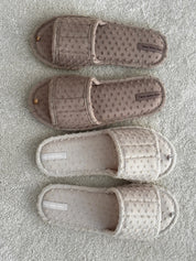 Women's slippers HS-VL points gray