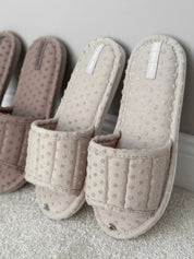 Women's slippers HS-VL points beige