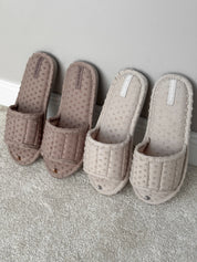 Women's slippers HS-VL points beige