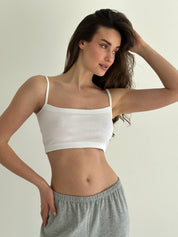 Knitwear “Tenderness” Strappy top white