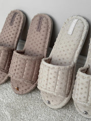 Women's slippers HS-VL points beige