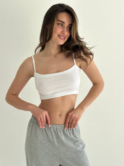 Knitwear “Tenderness” Strappy top white