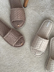 Women's slippers HS-VL points beige