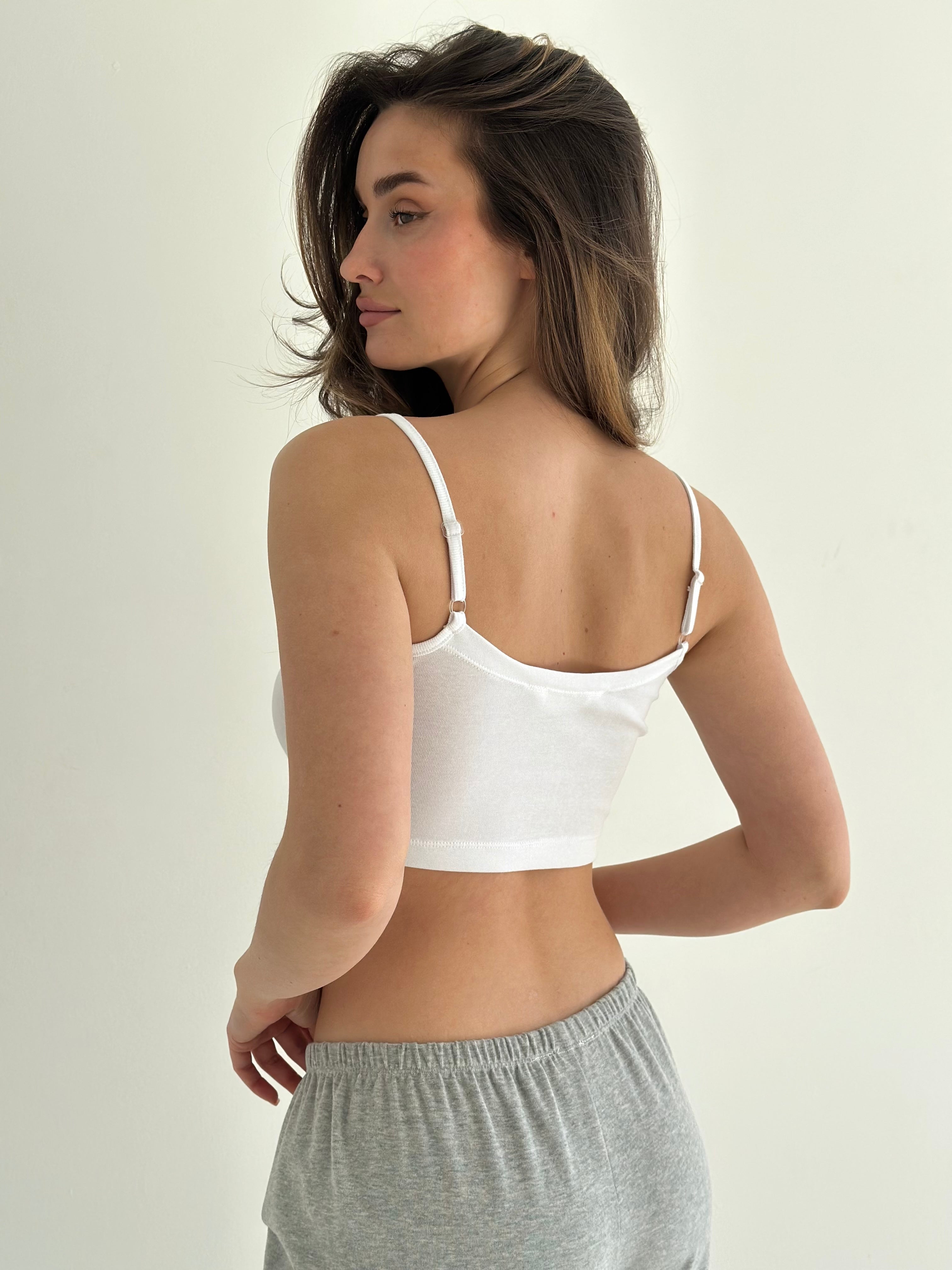 Knitwear “Tenderness” Strappy top white