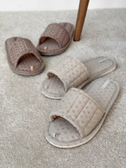 Women's slippers HS-VL points beige