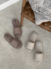 Women's slippers HS-VL points beige