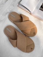 Women's slippers HS-VL waffle cappuccino