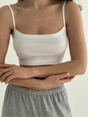 Knitwear “Tenderness” Strappy top white