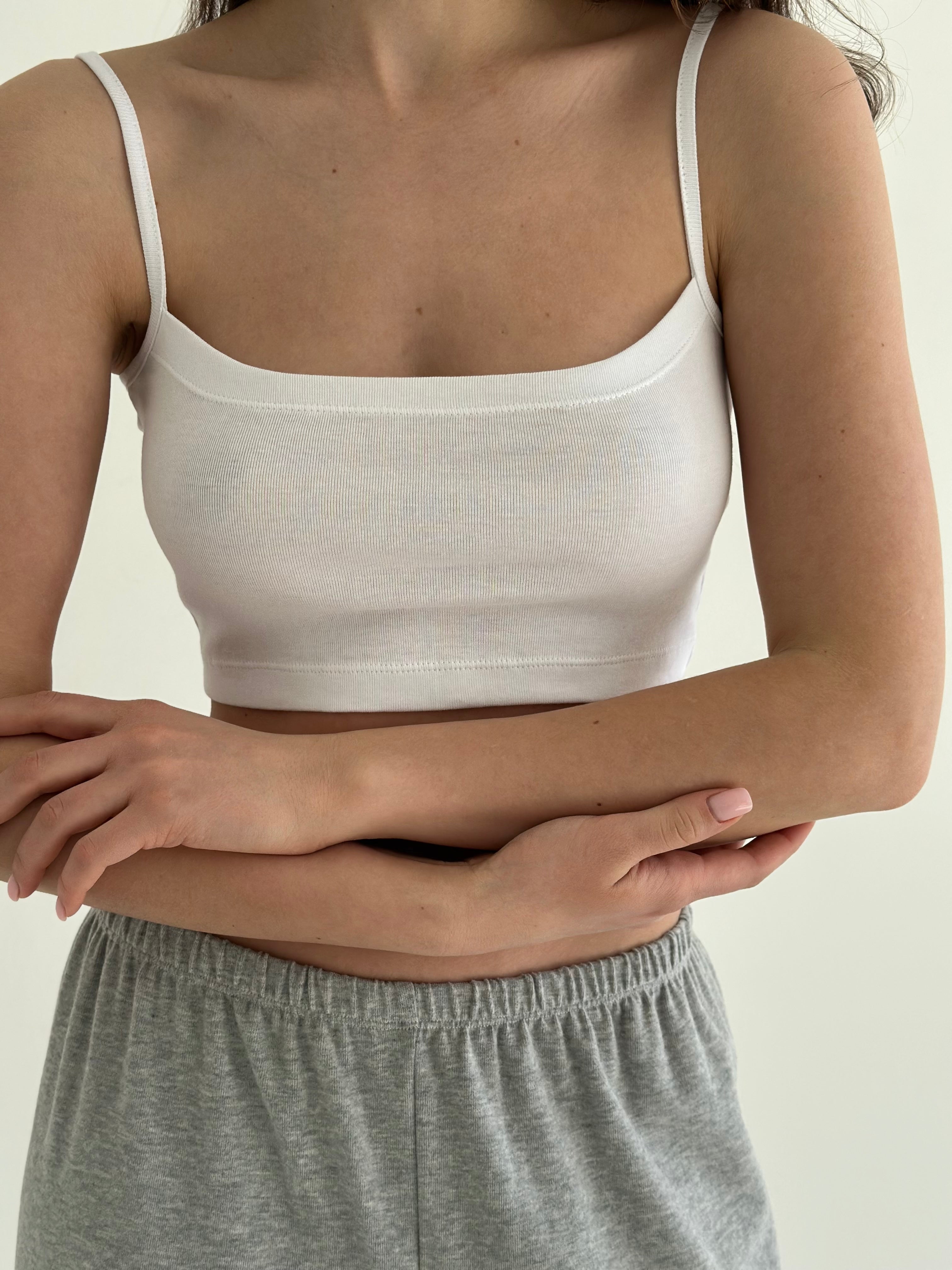 Knitwear “Tenderness” Strappy top white