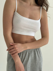 Knitwear “Tenderness” Strappy top white