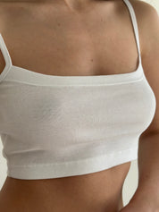 Knitwear “Tenderness” Strappy top white
