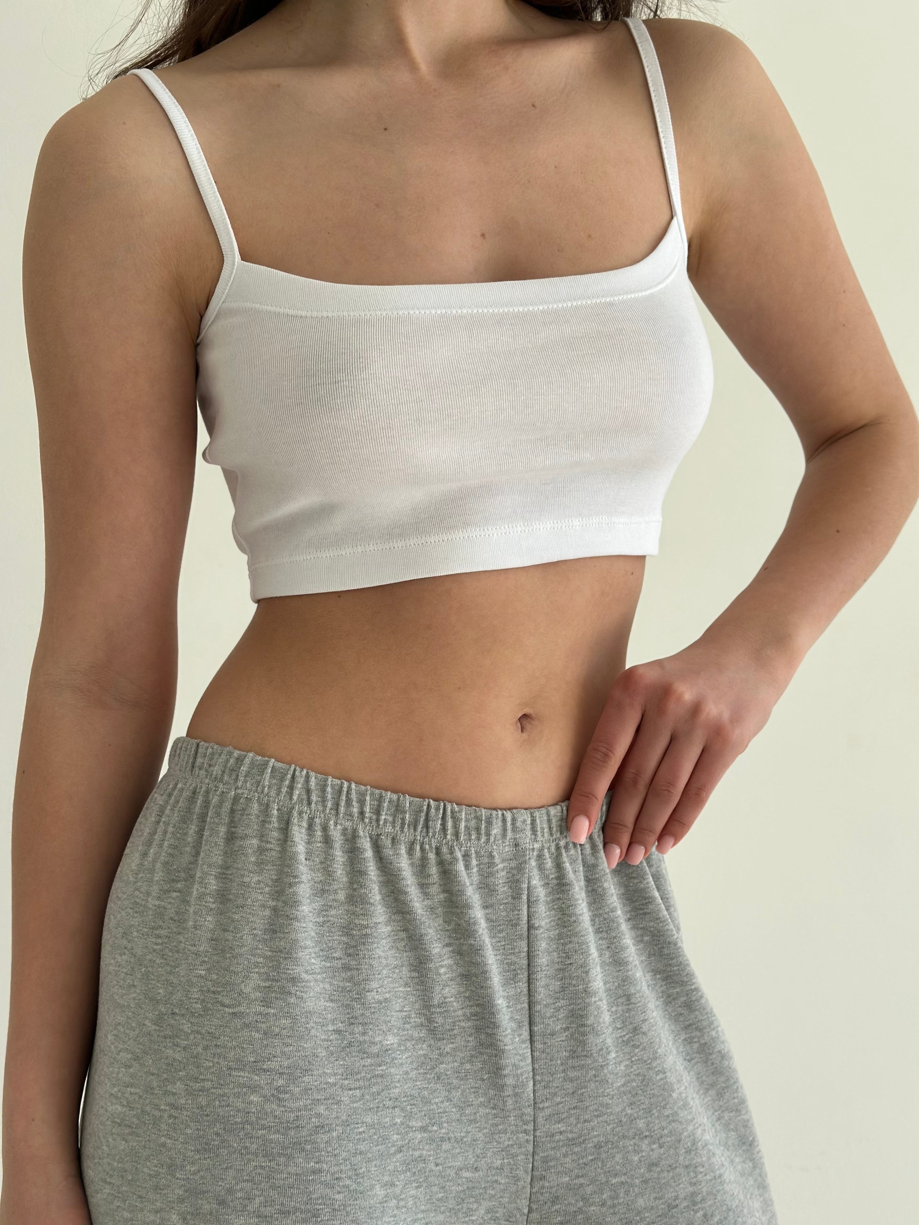 Knitwear “Tenderness” Strappy top white
