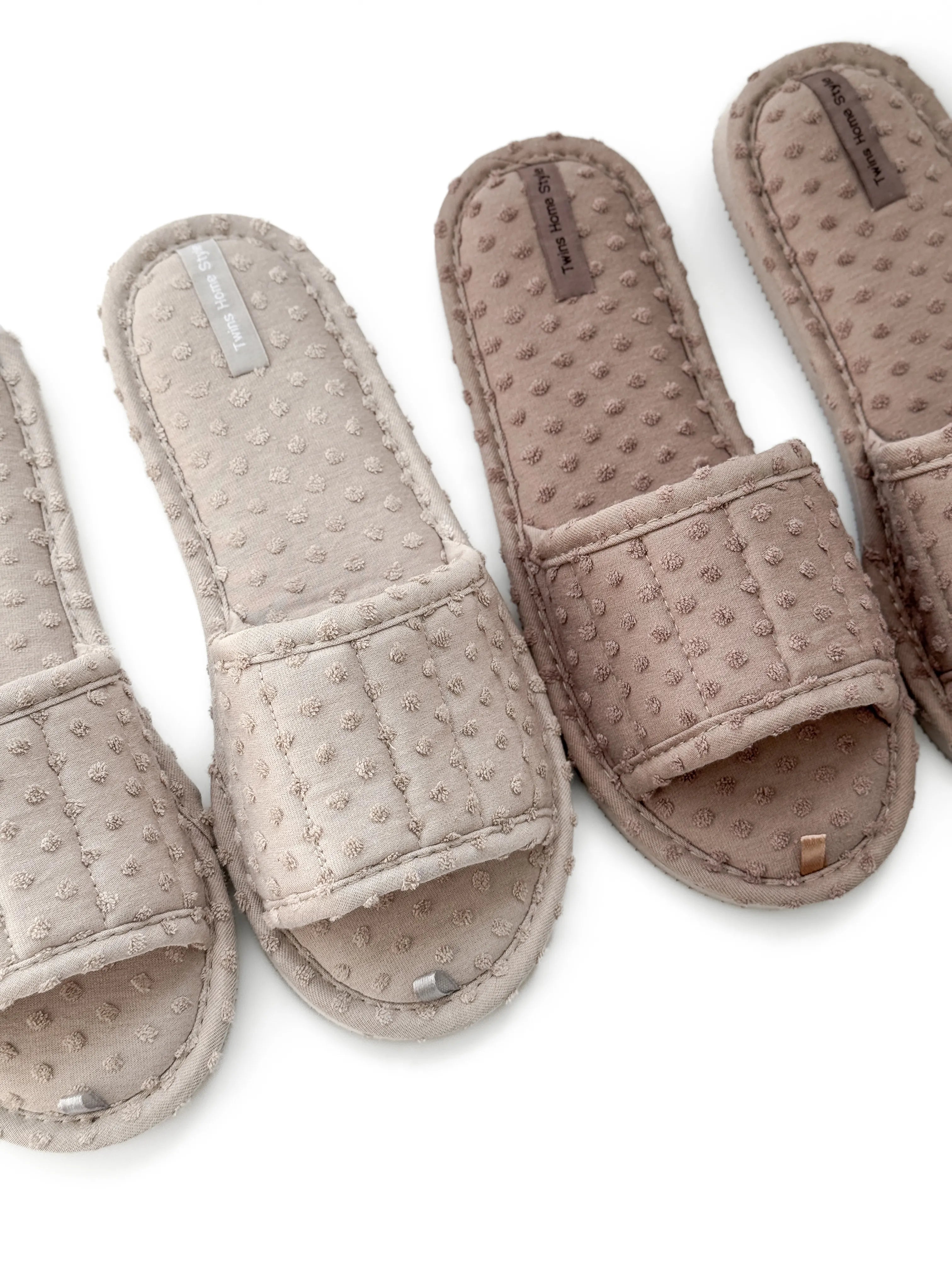 Women's slippers HS-VL points beige