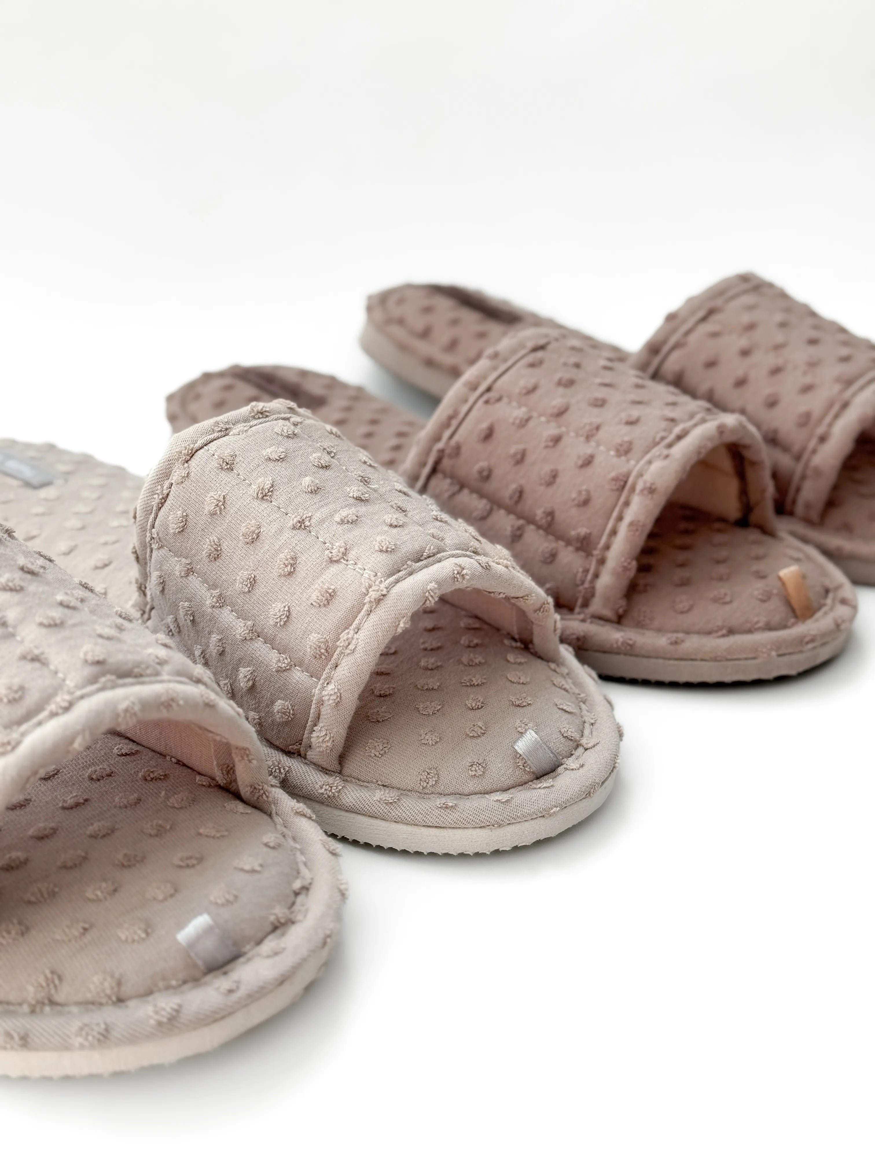 Women's slippers HS-VL points beige