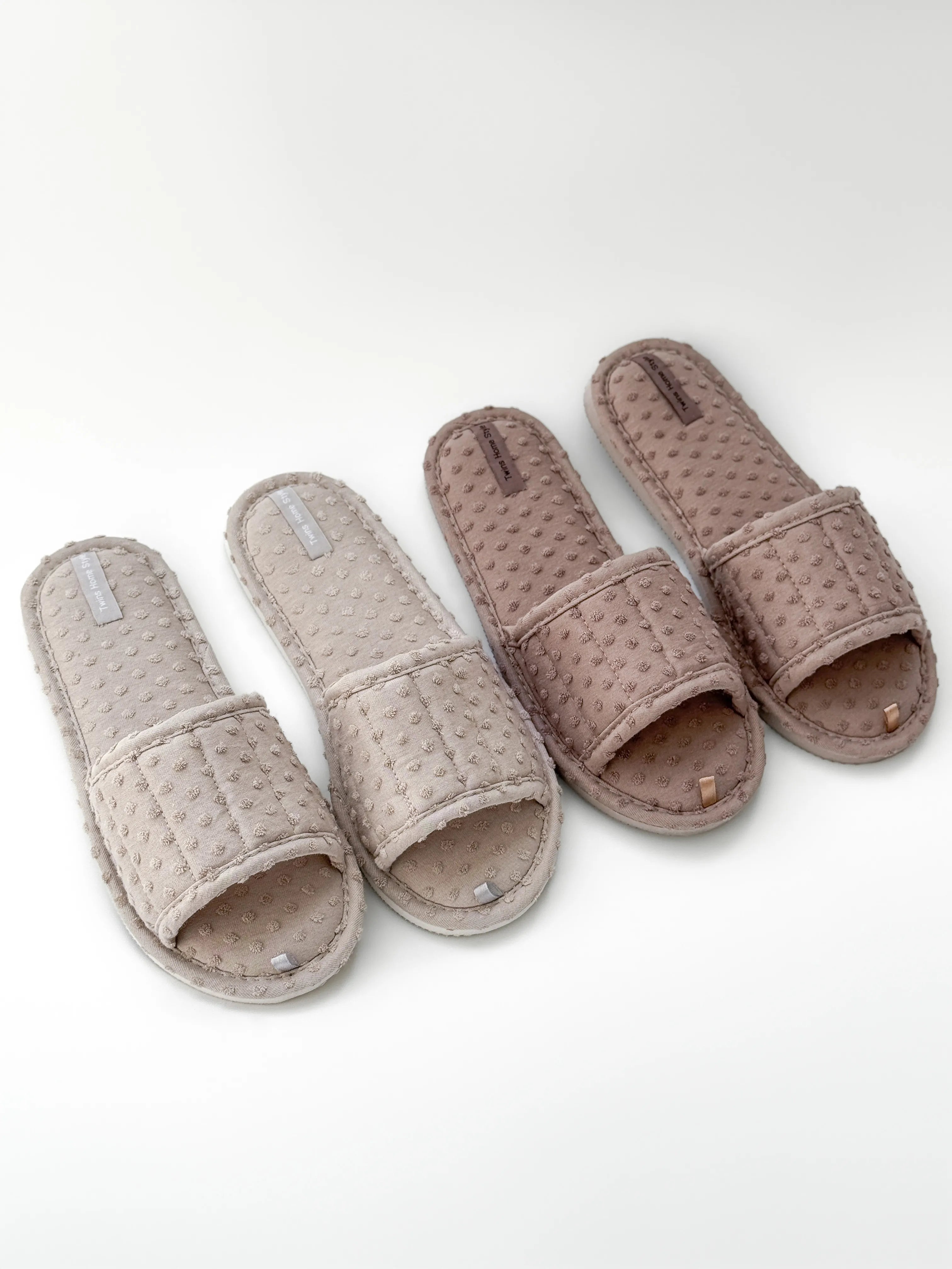 Women's slippers HS-VL points beige
