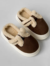 Brown suede mules
