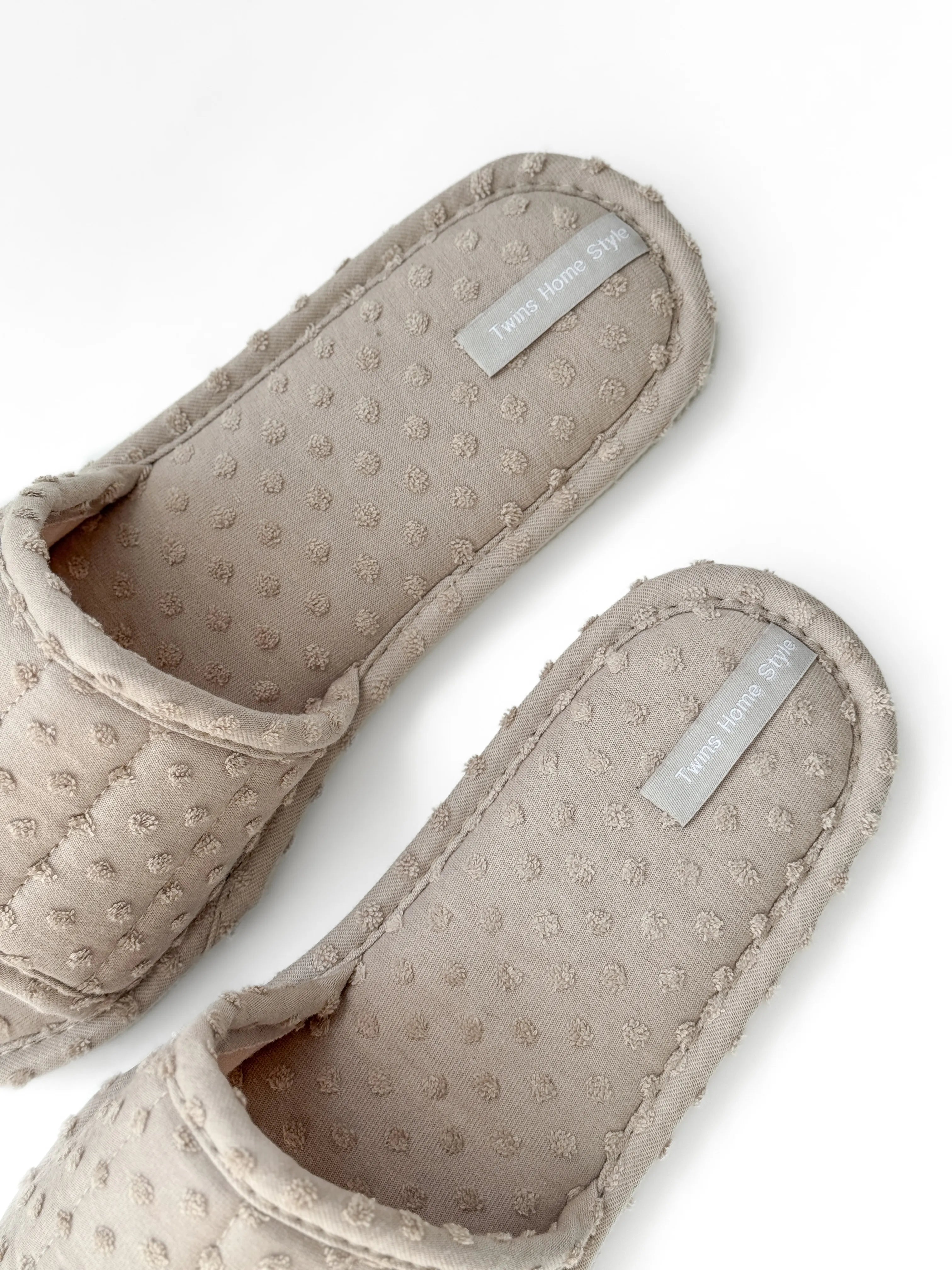 Women's slippers HS-VL points beige